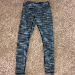 blue striped zella leggings